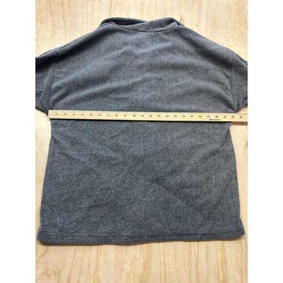 USA Olympic Gray Fleece Zip Up Jacket Pockets Size Large Made In USA Logo Rings - Picture 6 of 6